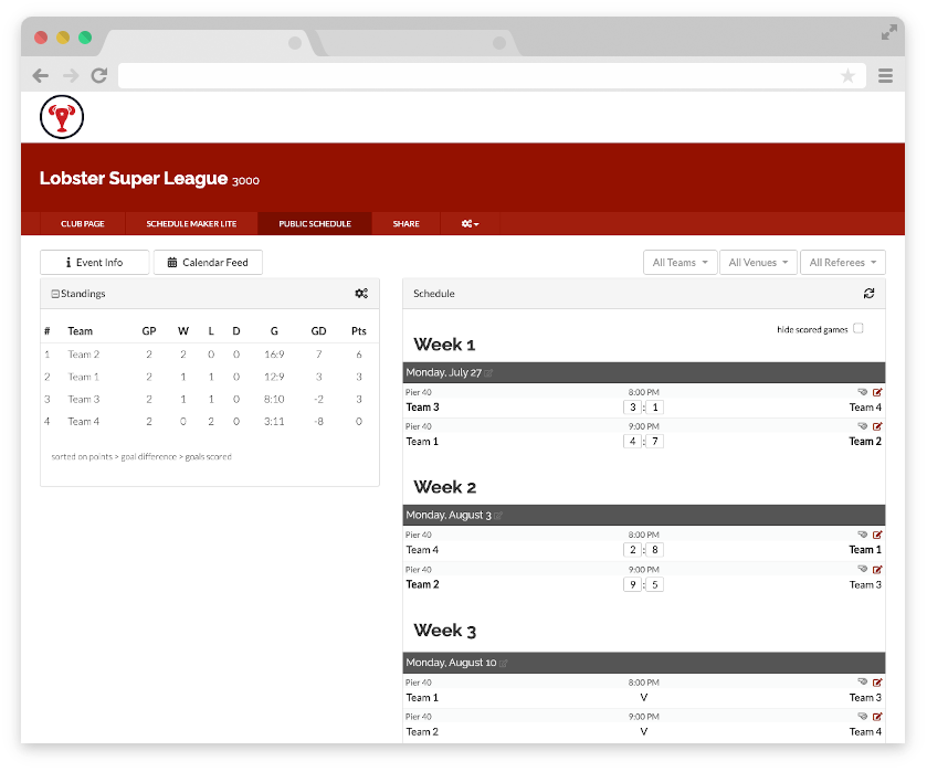 How To Run A 6 Team Round Robin Tournament